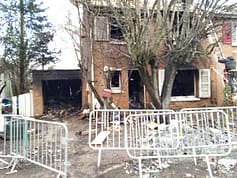 Maison après l'incendie