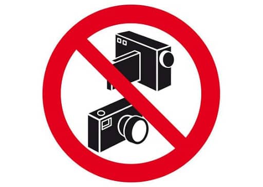 vidéos et photos interdites